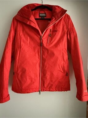 ⛷️ 🏂 Outdoor Research Women's Bright Red Hooded Ski Shell Jacket